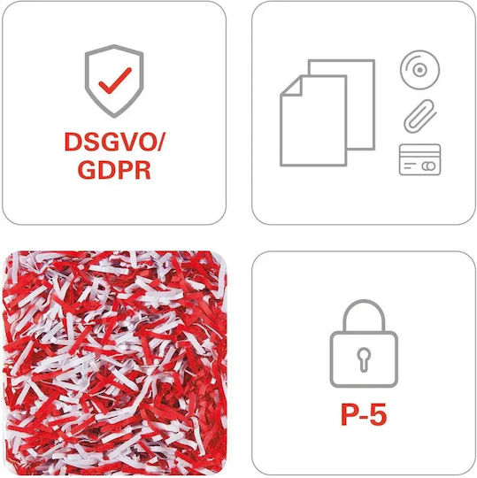HSM Като-изтривач на документи и CD Shredstar X12pro Micro Cut 12 Листа с кошница 26лт