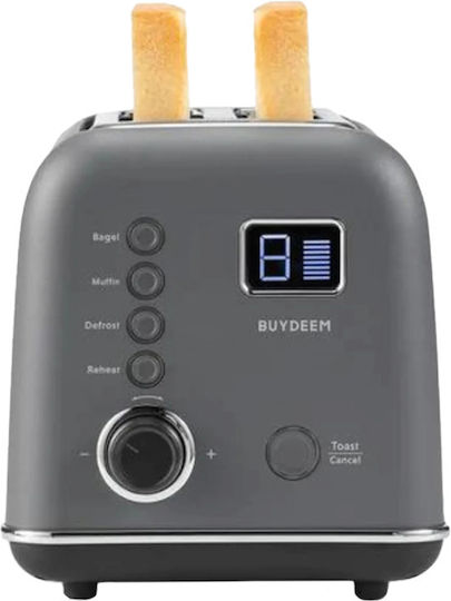 Buydeem Prăjitor de Pâine cu 2 Fante 700W Gri