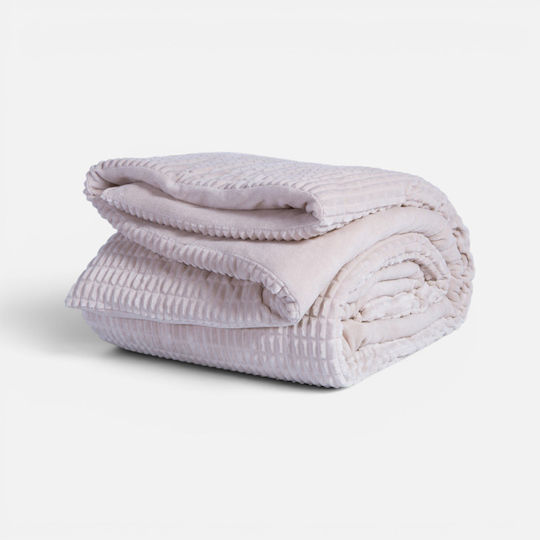 Nef-Nef Homeware Sherpa Comforter with Hollowfiber Filling Super Double 240x220cm Elaisa 105 200 GSM