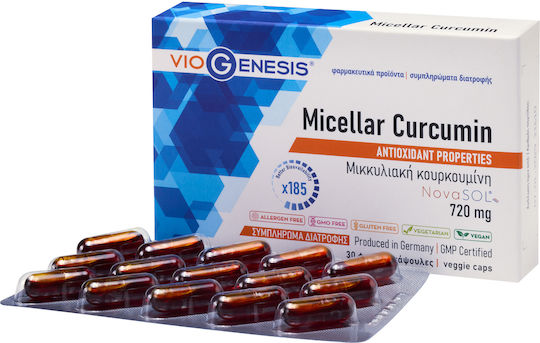 Viogenesis Micellar Curcumin 720mg 30 veg. caps 72 caps