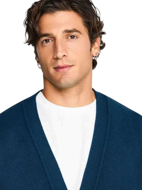 Men's Knitted Cardigan Midnight Blue Blue