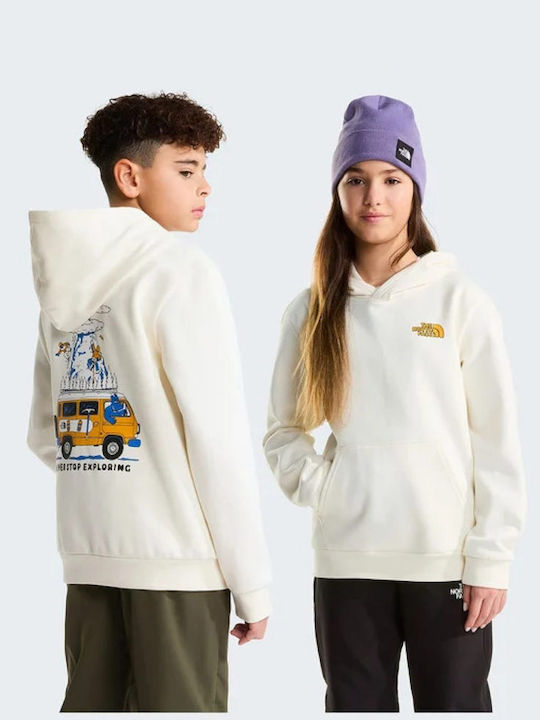 Kids Hooded Sweatshirt With Pockets White Teen