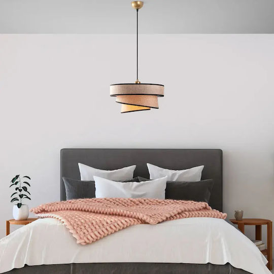 Opviq Stage Chandelier Висяща Кафява Лампа с Фасунга E27 10x10x30 см