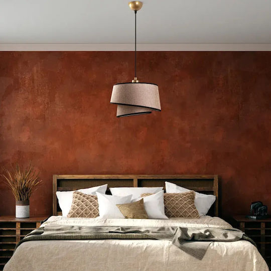 Opviq Stage Chandelier Brown Pendant Light with E27 Socket 10x10 cm