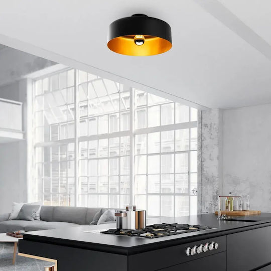 Opviq Vesta Κρεμαστό Φωτιστικό Μαύρο με Ντουί E27 35x35x18εκ.