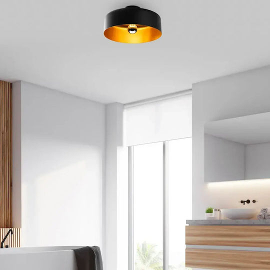 Opviq Vesta Κρεμαστό Φωτιστικό Μαύρο με Ντουί E27 35x35x18εκ.