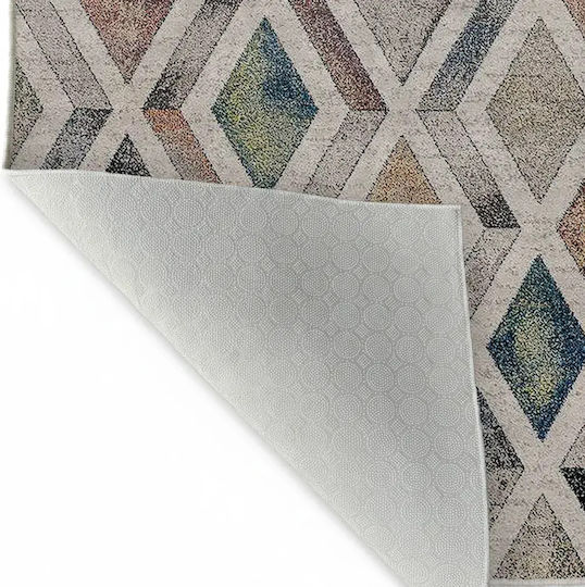 Conceptum Hypnose Rutschfester rechteckiger Baumwollteppich Multicolor 80x120 cm