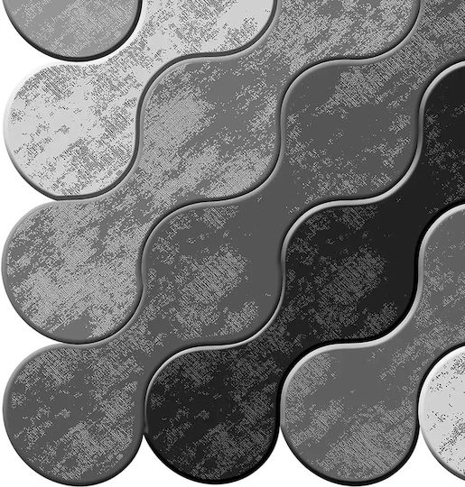 Conceptum Hypnose Rutschfester Rechteckiger Teppich Weiß / Grau / Schwarz 50x80cm