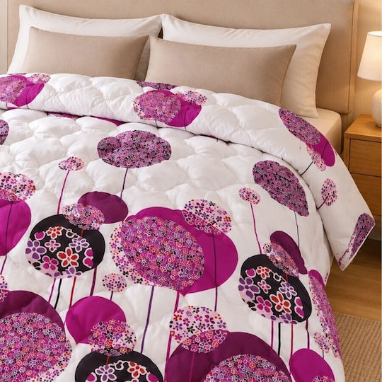Pucioasa Super-King 220x200 cm Kreise Lila