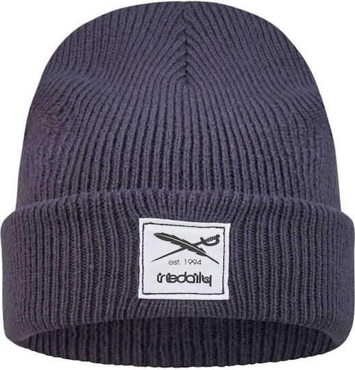 Smurpher Heavy Beanie Унисекс Плетена Шапка в Лилав Цвят