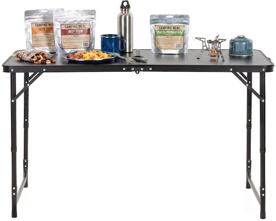 Masă Pliabilă din Aluminiu pentru Camping 120x60x71cm Gri