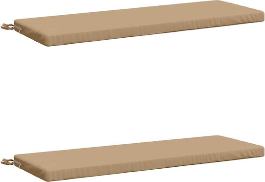 vidaXL Pernă De Bancă De Grădină Soest Culoare Bej 2 Bucăți 40x110 Cm