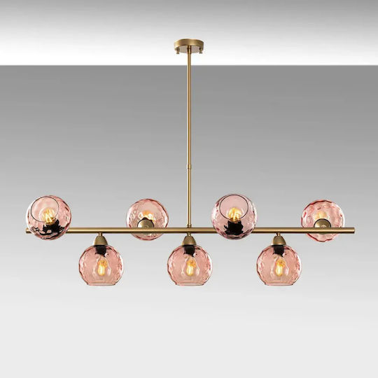 Opviq Benek Pink Pendant Light for 15 E27 Bulbs 10x10 cm