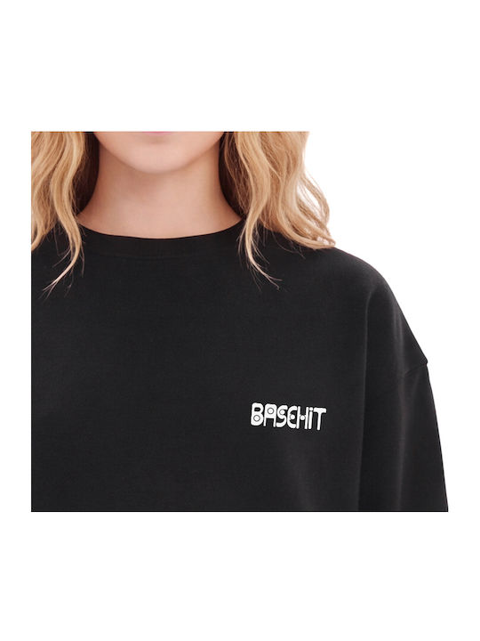 Flower Damen-Sweatshirt Schwarz