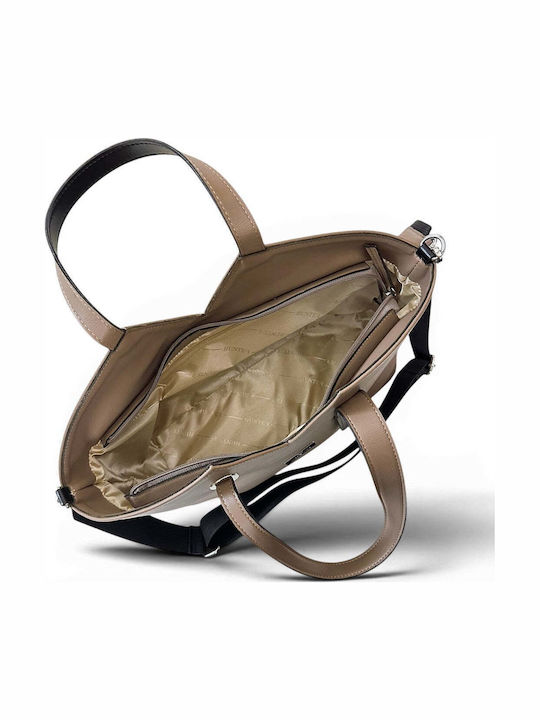 Damen-Schultertasche Triangle Tote Mokka Cigarre
