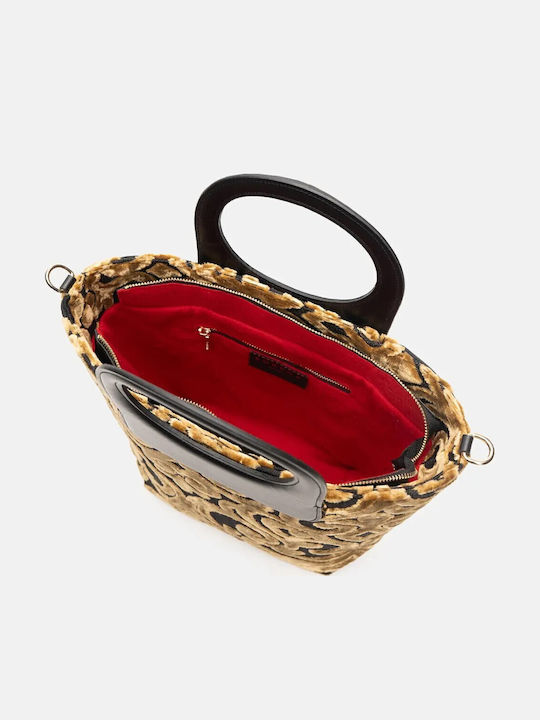 Cassandra Damen-Tote-Tasche Schwarz / Gold