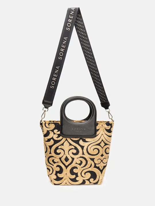 Cassandra Damen-Tote-Tasche Schwarz / Gold