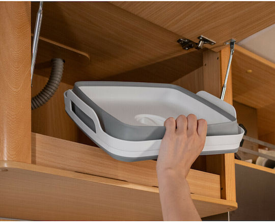 Foldable Sink Drainage Plug Hand Grips White Grey 12lt 7>20cm Lampa L4072.2