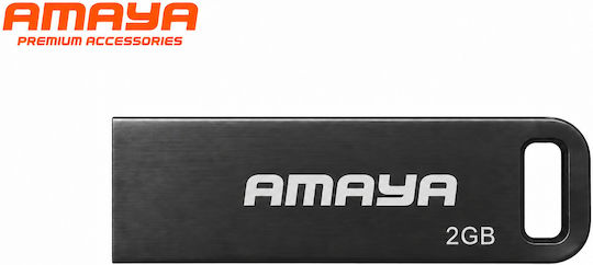 Amaya USB Флаш Памет 2GB USB 2.0 Черна