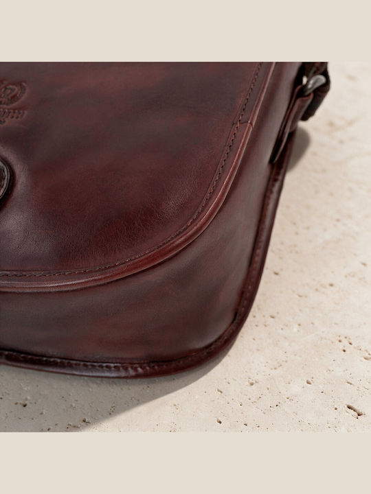 Set aus Gehäkelter Brauner Damen-Messenger-Tasche