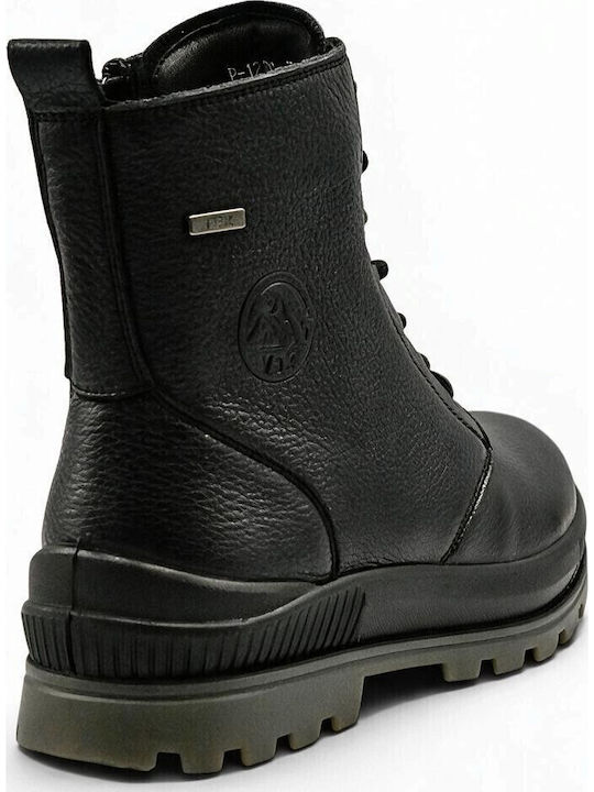Black Leather Women's Ankle Boots