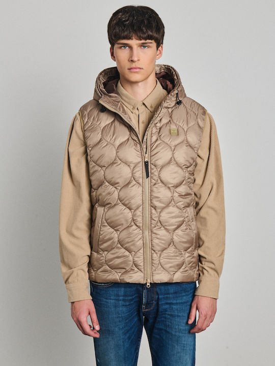Ärmellose Jacke Taupe