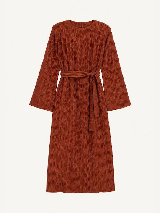 Sophia Midi Brown Dress