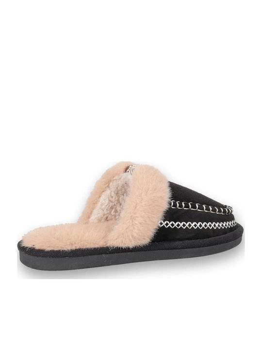 Black Women's Winter Slippers