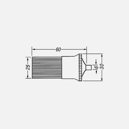 GBC Вградена Гнездо За Запалка 12/24V 10A – 2 Полюса От Бакелит