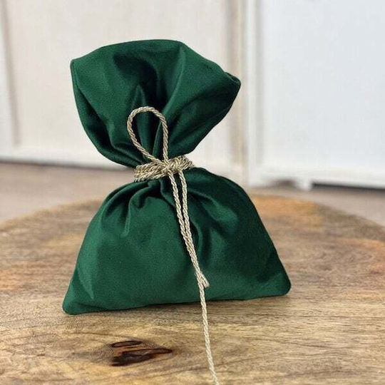 ED Collection Fabric Christmas Gift Pouch Green 14x20cm