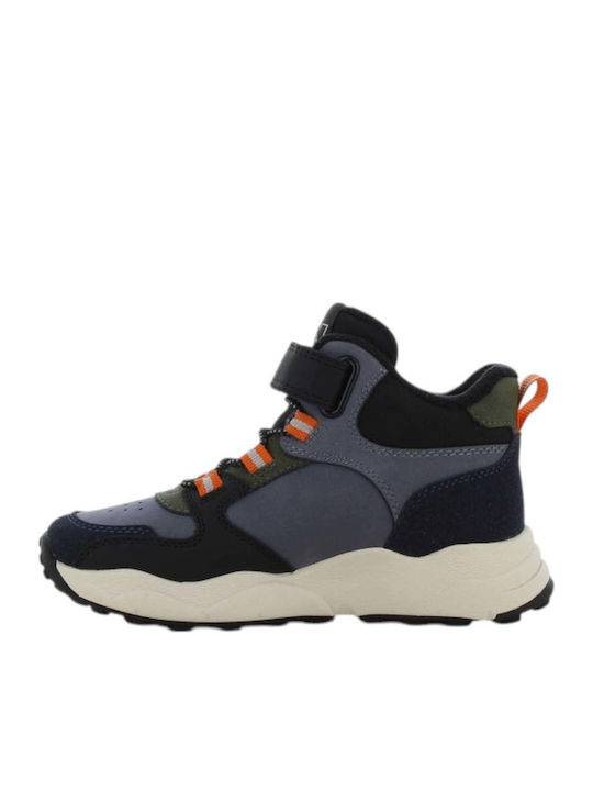 Anatomic Kids Ankle Boots with Hook and Loop Closure Blue