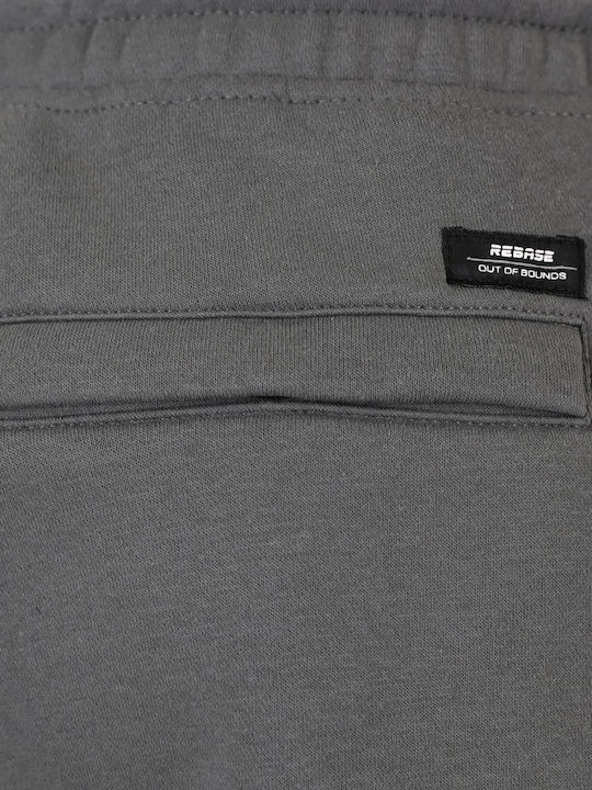 Rebase Cloudy-Grey Elastic Waist Sweatpants