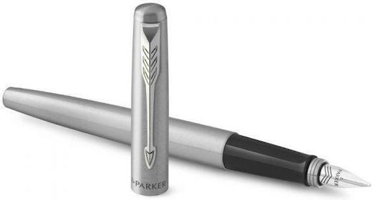 Parker Jotter White Stainless Steel Ct Fountain Pen & Ballpen