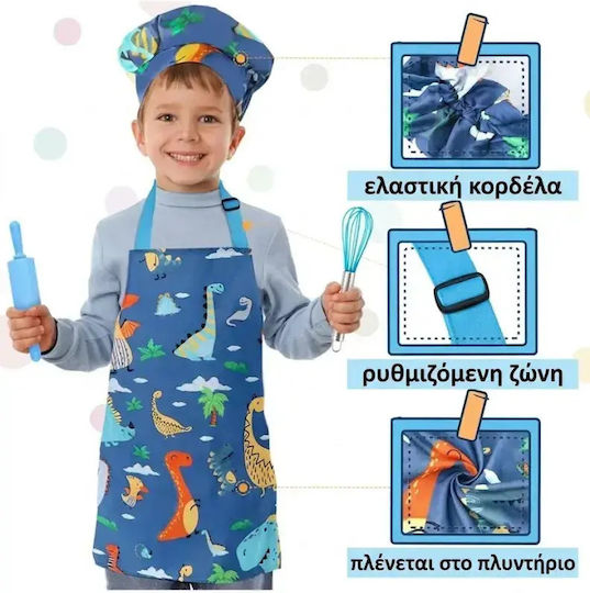 Woopie Dino Cooking Set With Apron, Chef Hat & Accessories for Ages 3+