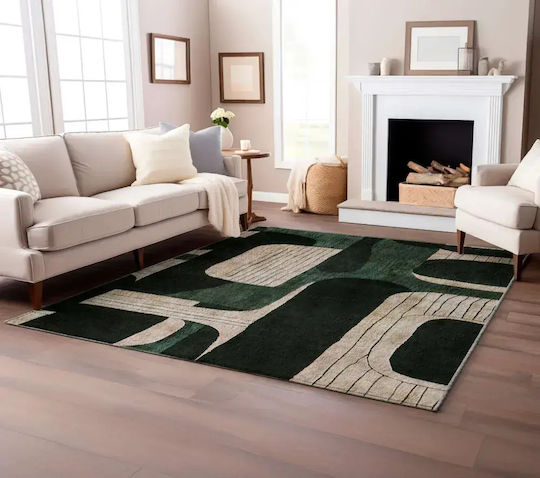 Conceptum Hypnose Bsr Wohnzimmer Teppich Rechteckig Grün-Beige 160x230cm