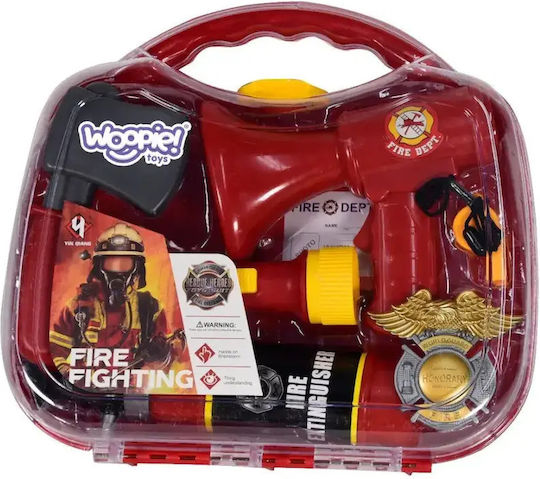 Woopie Set Valiză de Pompier cu Stingător de Incendiu pentru Copii de 3+ Ani 7 Piese