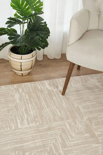 Conceptum Hypnose Marla Wohnzimmer Teppich Rechteckig Beigekrem 60x100cm