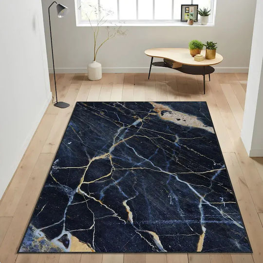 Conceptum Hypnose Hm-crp25-10 Covor Rectangular Albastru-Auriu 80x140cm