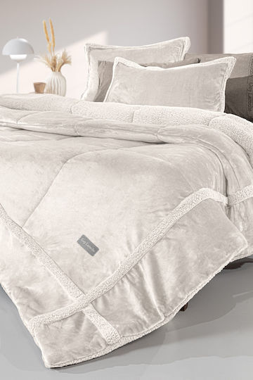 Guy Laroche Κουβερτοπάπλωμα Υπέρδιπλο 220x240εκ. Εκρού