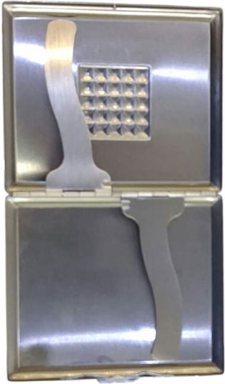 Metallisches Zigarettenetui Pierre Cardin Silber 10x8x2 cm 99202
