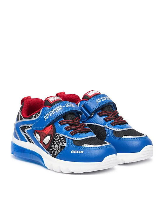 Geox Sneakers Boy Marvel Spiderman Φωτάκια J66lbk 01454 C0245 D Μπλε Geox Sneakers Boy Marvel Spiderman Φωτάκια J66lbk 01454 C0245 D Μπλε