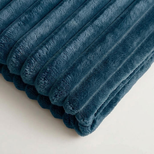 Sidirela Cocoon Κουβέρτα Fleece Διπλή 200x220εκ. Μπλε