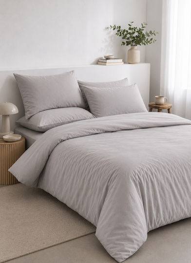 Vesta Home Super-Double 160x200+35cm Bed Sheets with Grey Rubber Hugger Vesta Home Super-Double 160x200+35cm Bed Sheets with Grey Rubber Hugger