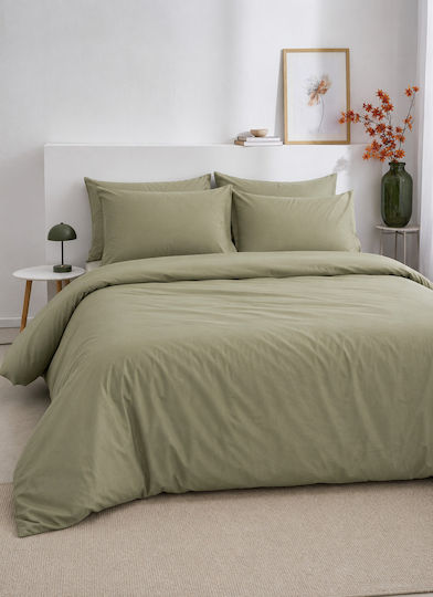Vesta Home Single Bed Sheets 100x200 Plus 35cm Green Grey Vesta Home Single Bed Sheets 100x200 Plus 35cm Green Grey