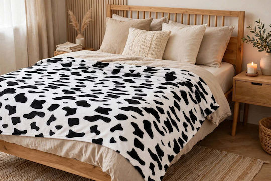 Super Double 220x240cm Black And White Animal