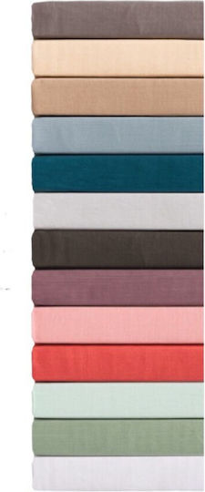 Kipper Sheet for Single Bed with Elastic 100x200+32cm. Coral
