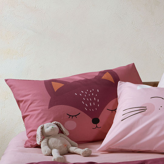 Nef-Nef Homeware Happy Μαξιλαροθήκη με Φάσα Terra 52x72εκ.