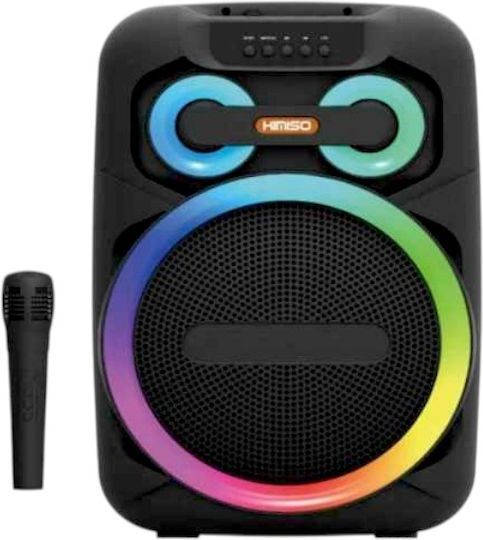 Karaoke-Lautsprecher mit Kabellosem Mikrofon und Lichteffekten QS-12203 814444 Schwarz
