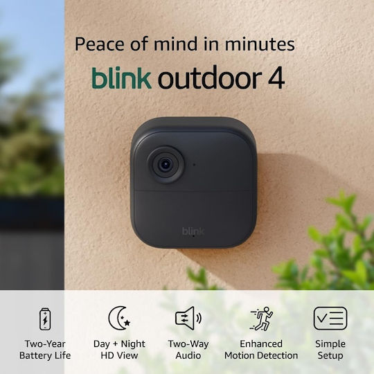 Blink Überwachungssystem mit 5 drahtlosen 1080p-Kameras und Monitor