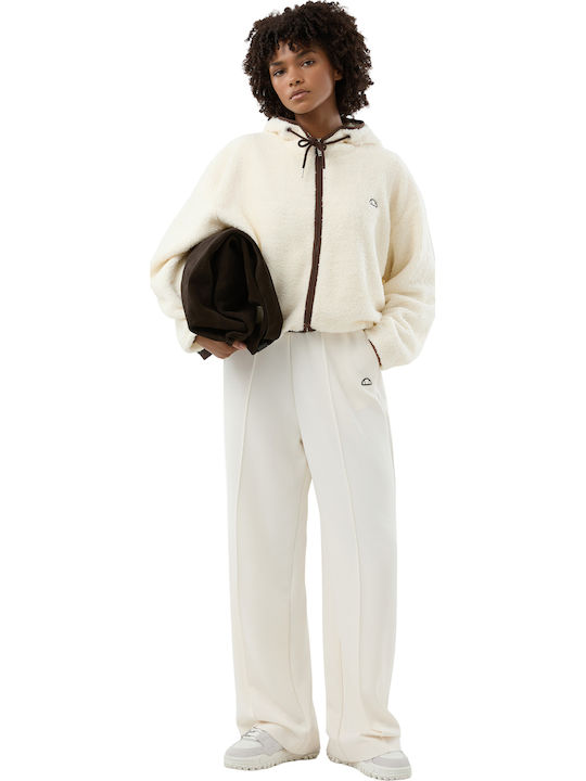 Nell Oro Fleece Women's Cardigan Ecru